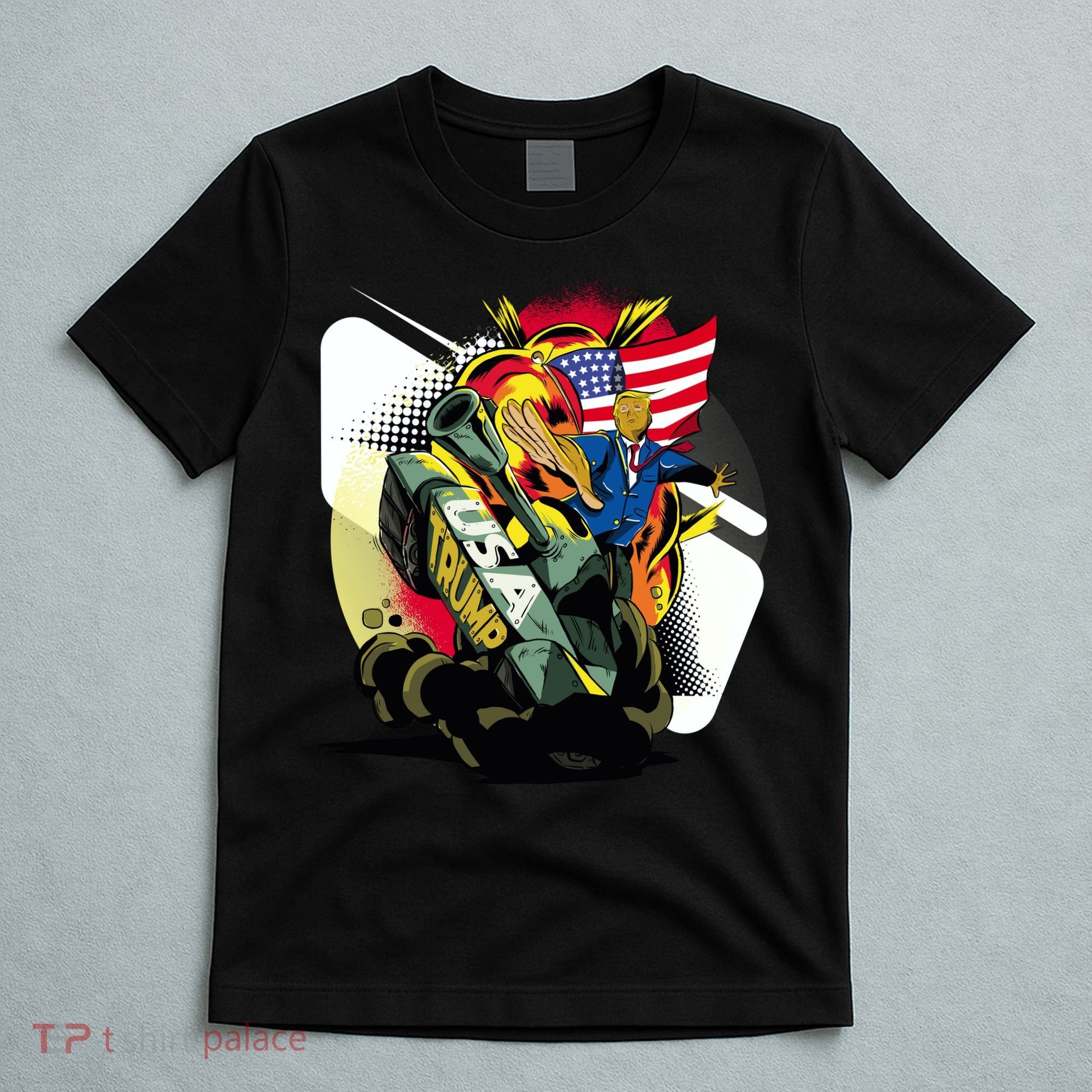 Donald Trump Riding Army Tank T-Shirt