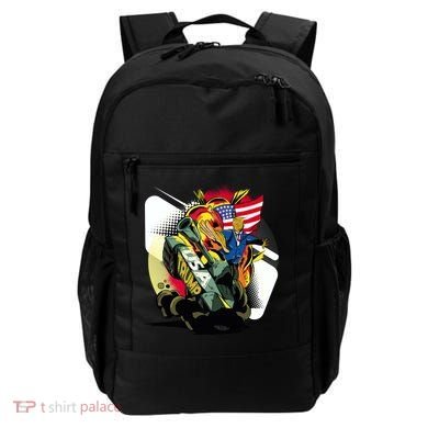 Donald Trump Riding Army Tank Backpack