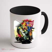 Donald Trump Riding Army Tank Coffee Mug thumb 1