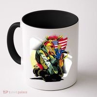 Donald Trump Riding Army Tank Coffee Mug thumb 0