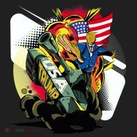 Donald Trump Riding Army Tank Beanie thumb 2