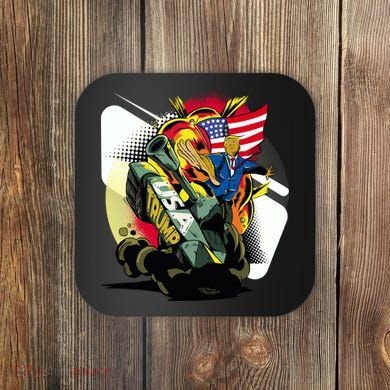 Donald Trump Riding Army Tank Coaster
