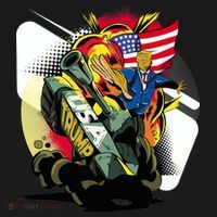 Donald Trump Riding Army Tank Women's Hoodie thumb 2