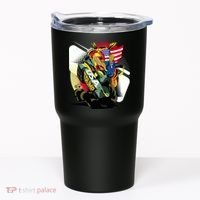 Donald Trump Riding Army Tank Tumbler thumb 0