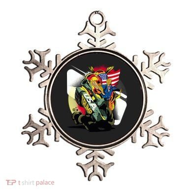 Donald Trump Riding Army Tank Ornament