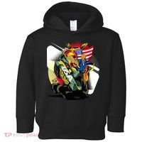 Donald Trump Riding Army Tank Toddler Hoodie thumb 0