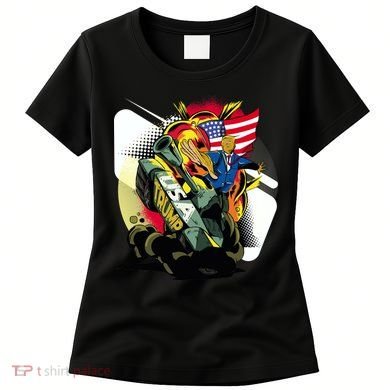 Donald Trump Riding Army Tank Women's T-Shirt