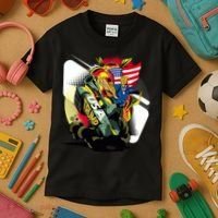 Donald Trump Riding Army Tank Kids T-Shirt thumb 3