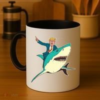 Donald Trump Riding Shark Coffee Mug thumb 4