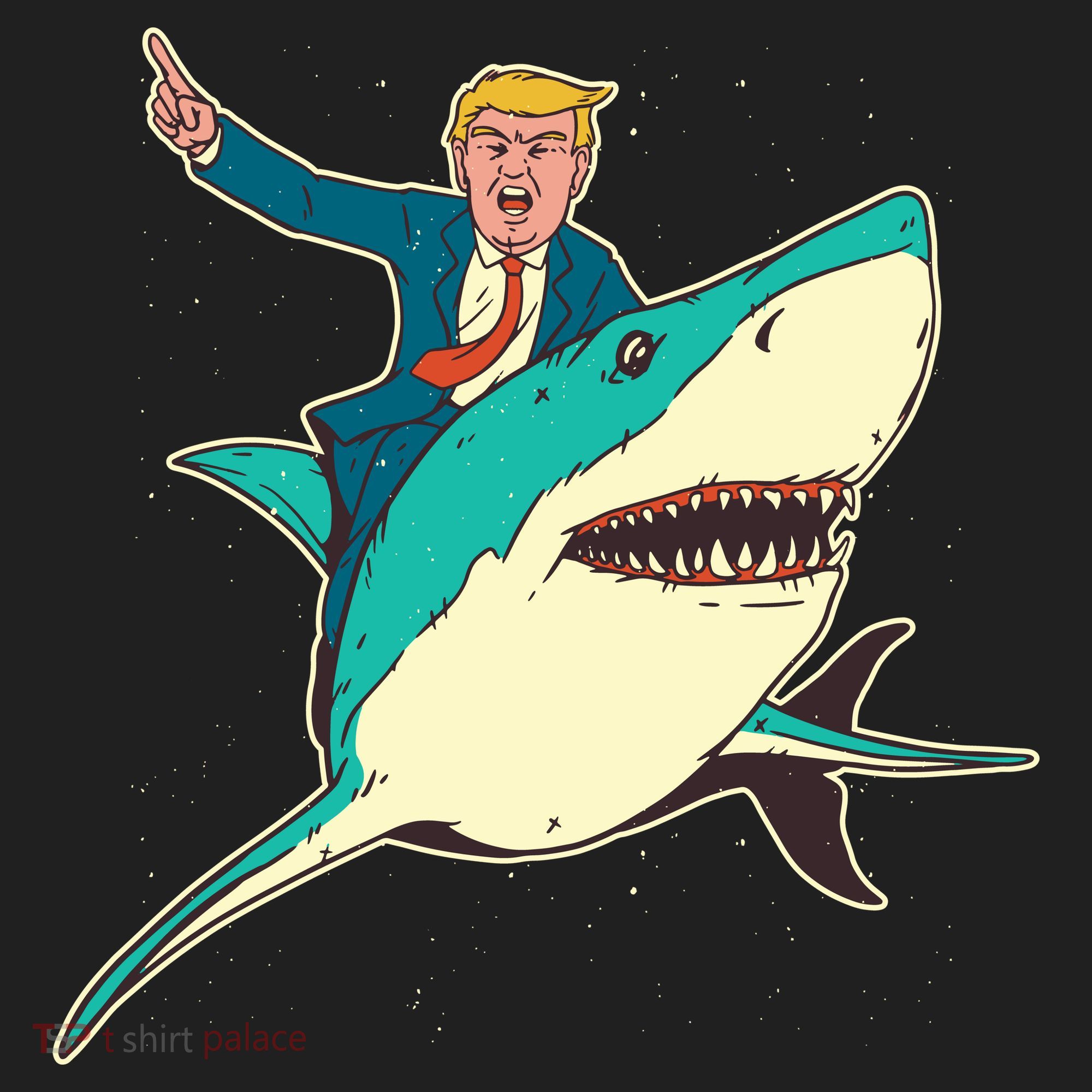 Donald Trump Riding Shark Beanie