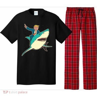 Donald Trump Riding Shark Pajama Set