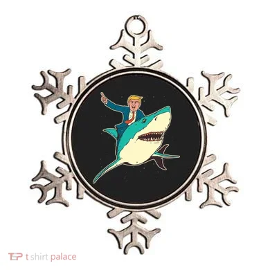 Donald Trump Riding Shark Ornament