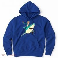 Donald Trump Riding Shark Hoodie thumb 0