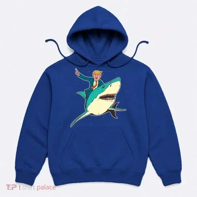 Donald Trump Riding Shark Hoodie