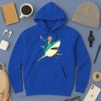 Donald Trump Riding Shark Hoodie thumb 3