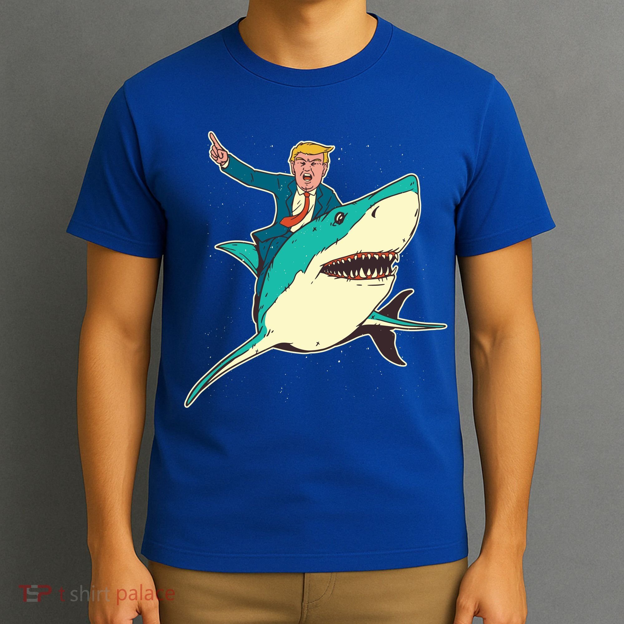 Donald Trump Riding Shark T-Shirt