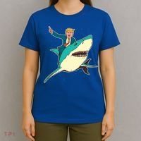 Donald Trump Riding Shark T-Shirt thumb 4