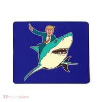 Donald Trump Riding Shark Mousepad thumb 0