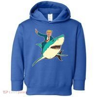 Donald Trump Riding Shark Toddler Hoodie thumb 0