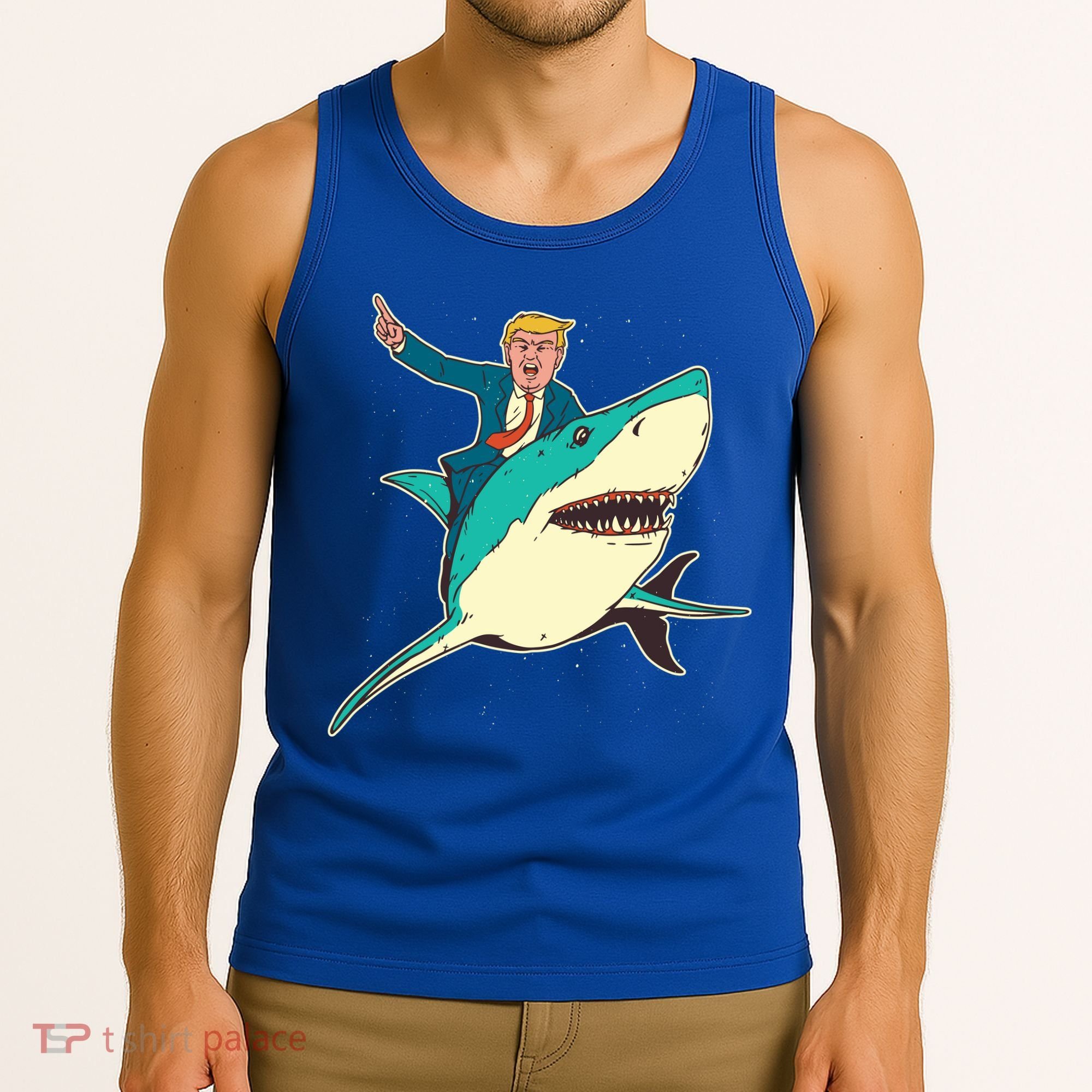 Donald Trump Riding Shark Tank Top