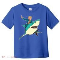 Donald Trump Riding Shark Toddler T-Shirt thumb 0