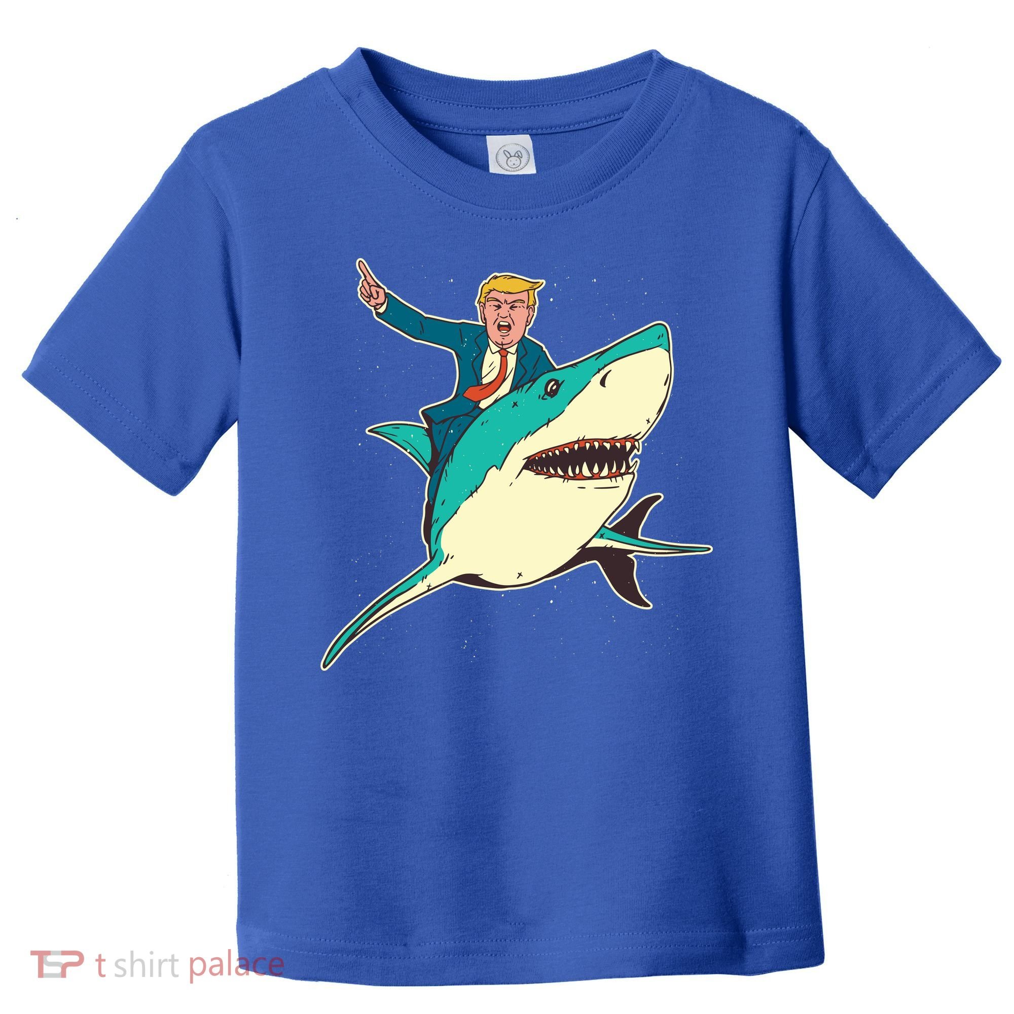 Donald Trump Riding Shark Toddler T-Shirt