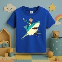 Donald Trump Riding Shark Toddler T-Shirt thumb 3