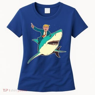 Donald Trump Riding Shark Women's T-Shirt