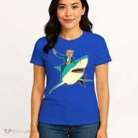 Donald Trump Riding Shark Women's T-Shirt thumb 4