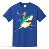 Donald Trump Riding Shark Kids T-Shirt thumb 0