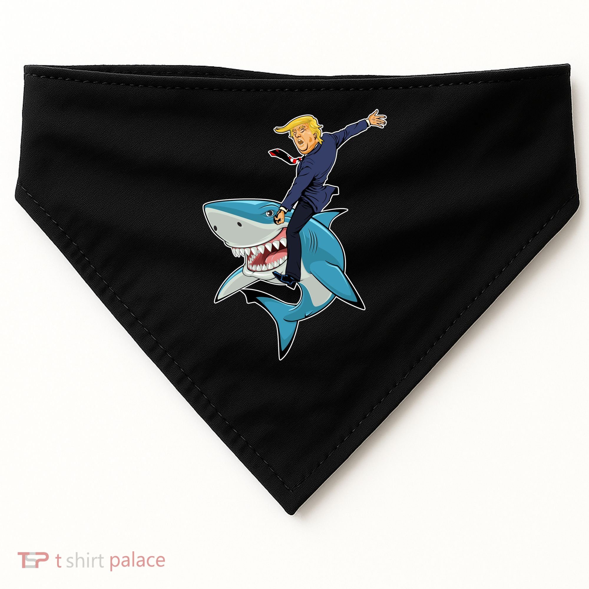 Donald Trump Shark President USA-Made Doggie Bandana