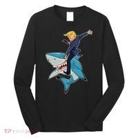 Donald Trump Shark President Long Sleeve Shirt thumb 0