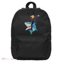 Donald Trump Shark President 16 in Basic Backpack thumb 0