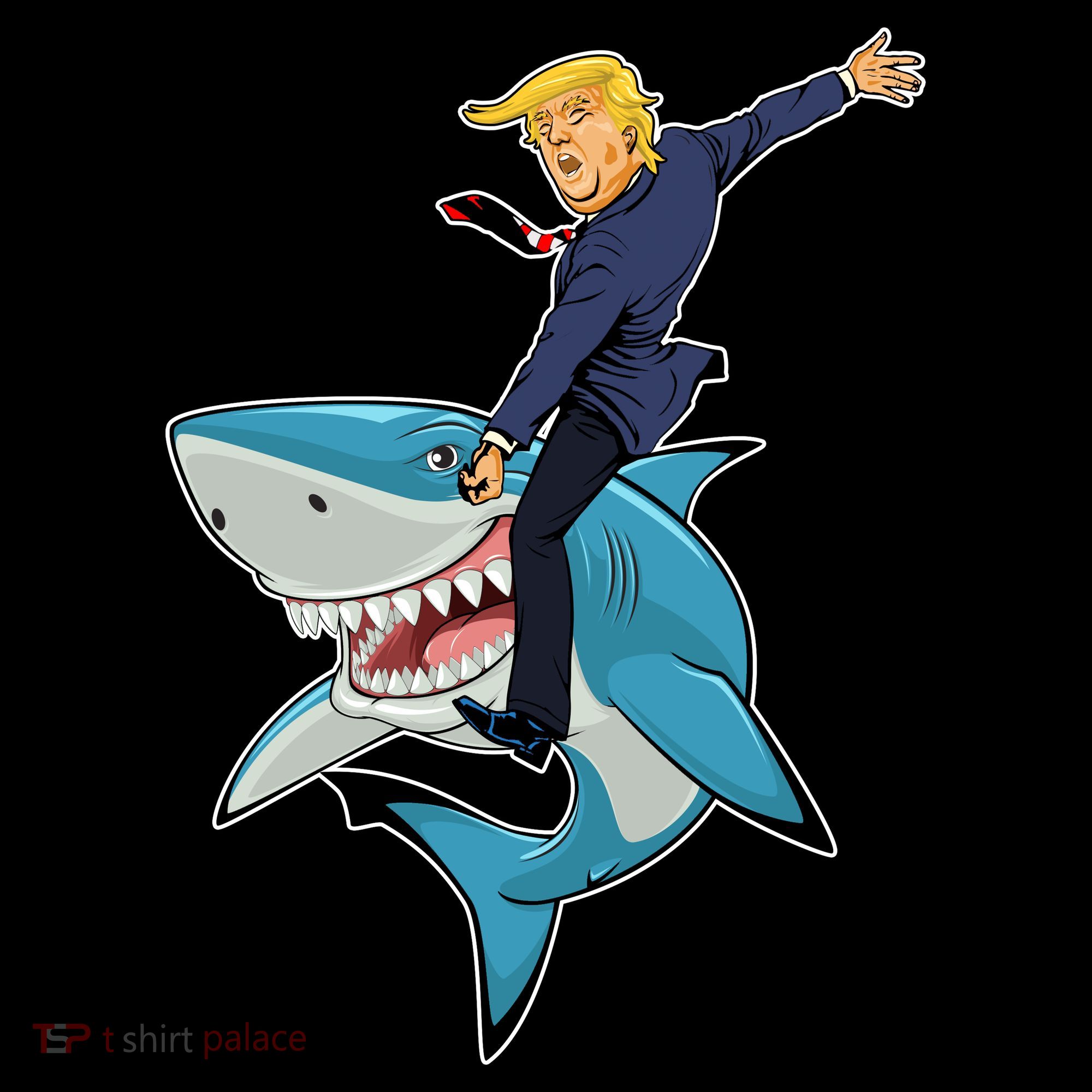 Donald Trump Shark President Tote Bag