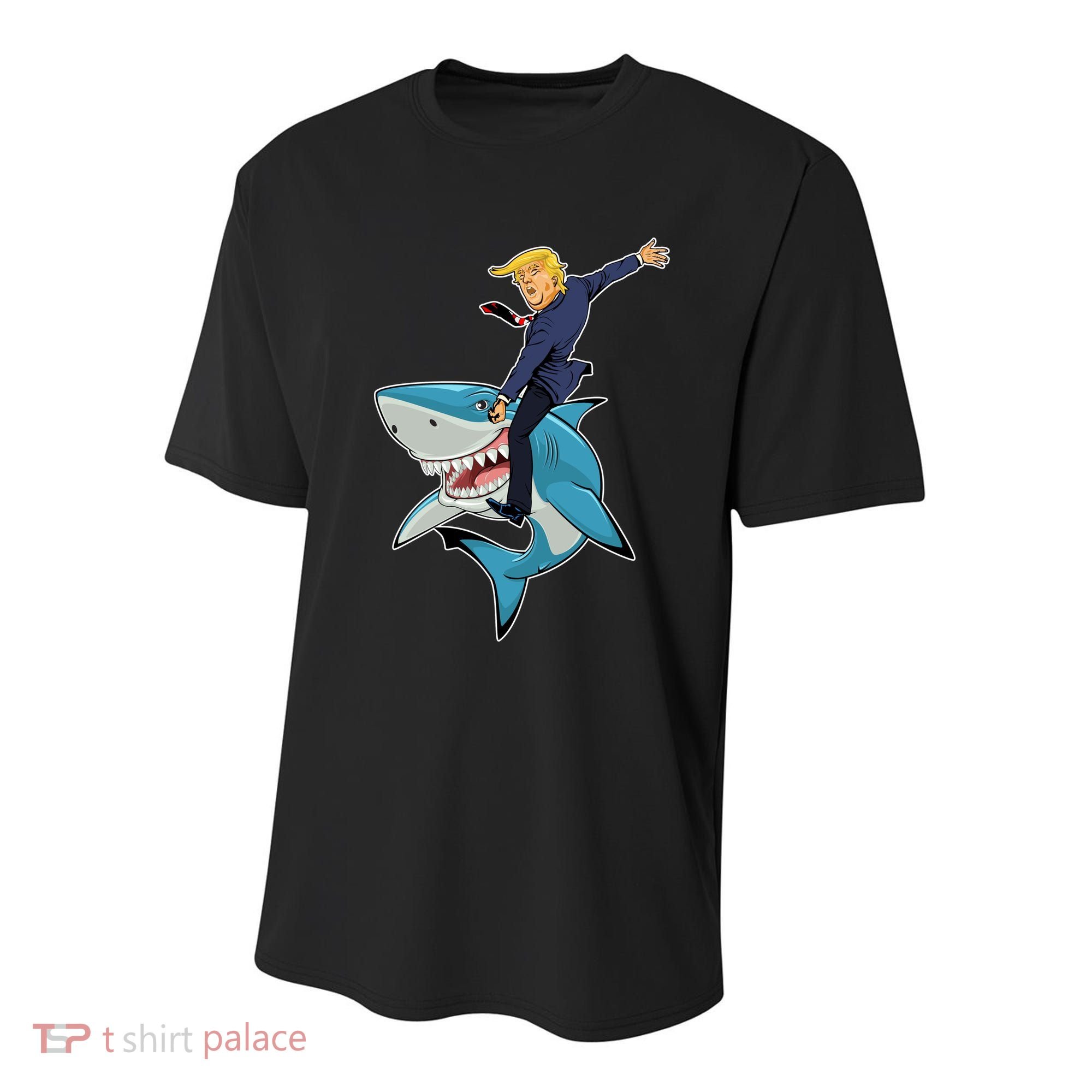Donald Trump Shark President Youth Performance Sprint T-Shirt