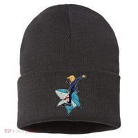 Donald Trump Shark President Sustainable Knit Beanie thumb 0