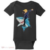 Donald Trump Shark President Baby Bodysuit thumb 0