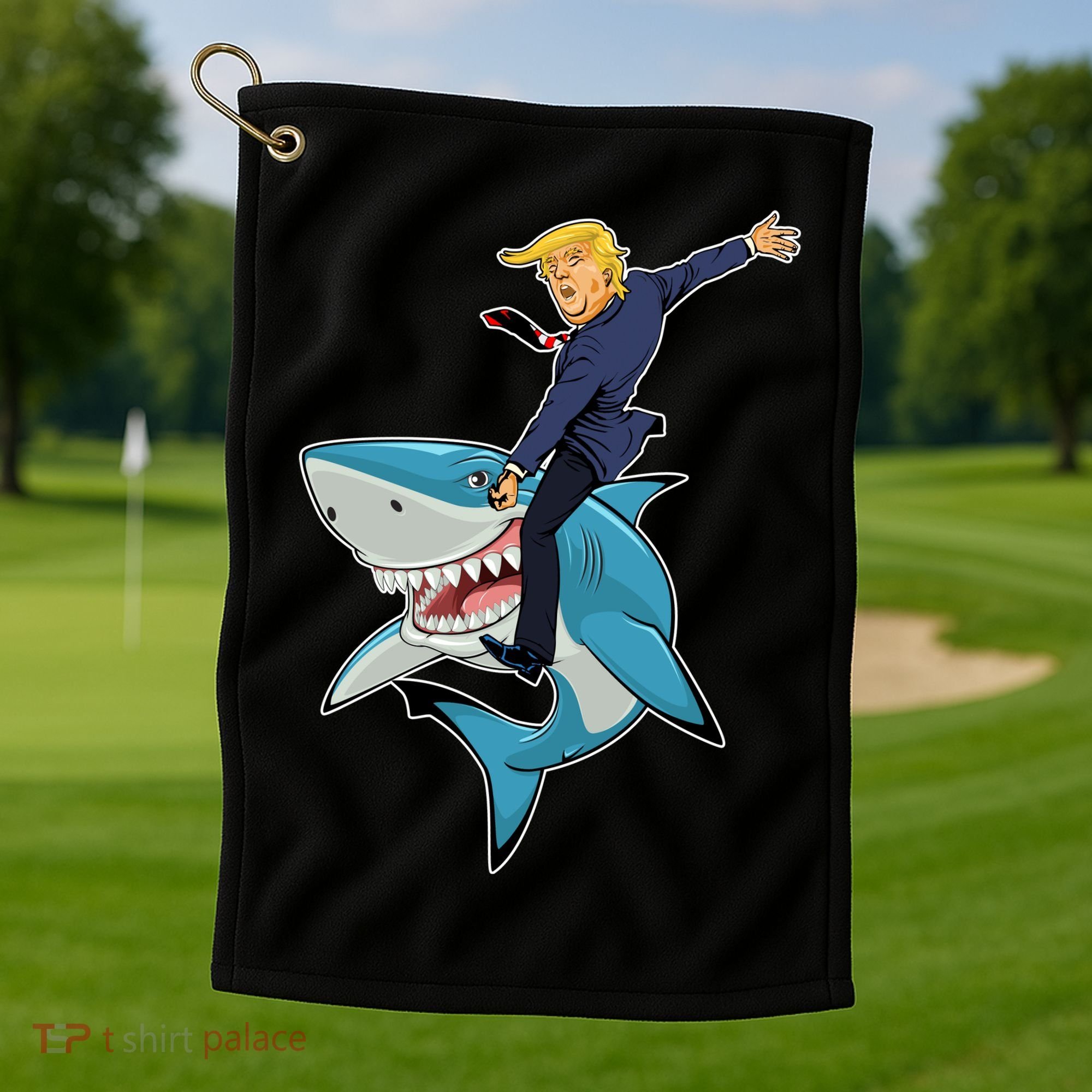 Donald Trump Shark President Golf Towel