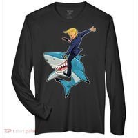 Donald Trump Shark President Zone Performance Long-Sleeve T-Shirt thumb 0