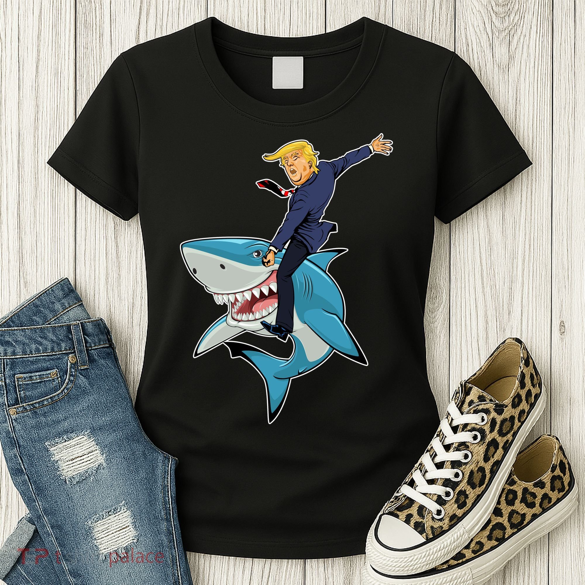 Donald Trump Shark President Women's T-Shirt