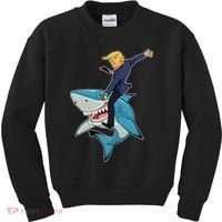 Donald Trump Shark President Kids Sweatshirt thumb 0
