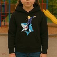 Donald Trump Shark President Kids Hoodie thumb 3