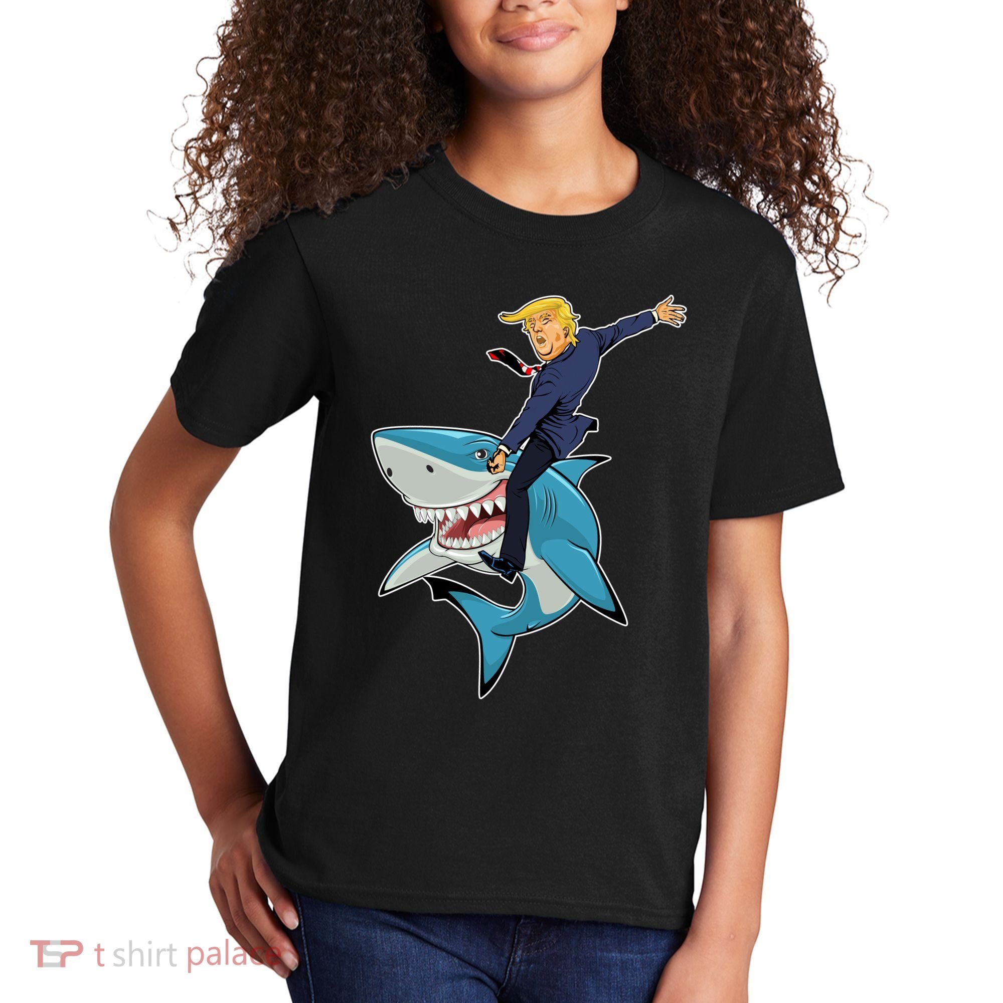 Donald Trump Shark President Kids T-Shirt