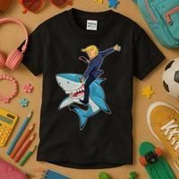 Donald Trump Shark President Kids T-Shirt thumb 3
