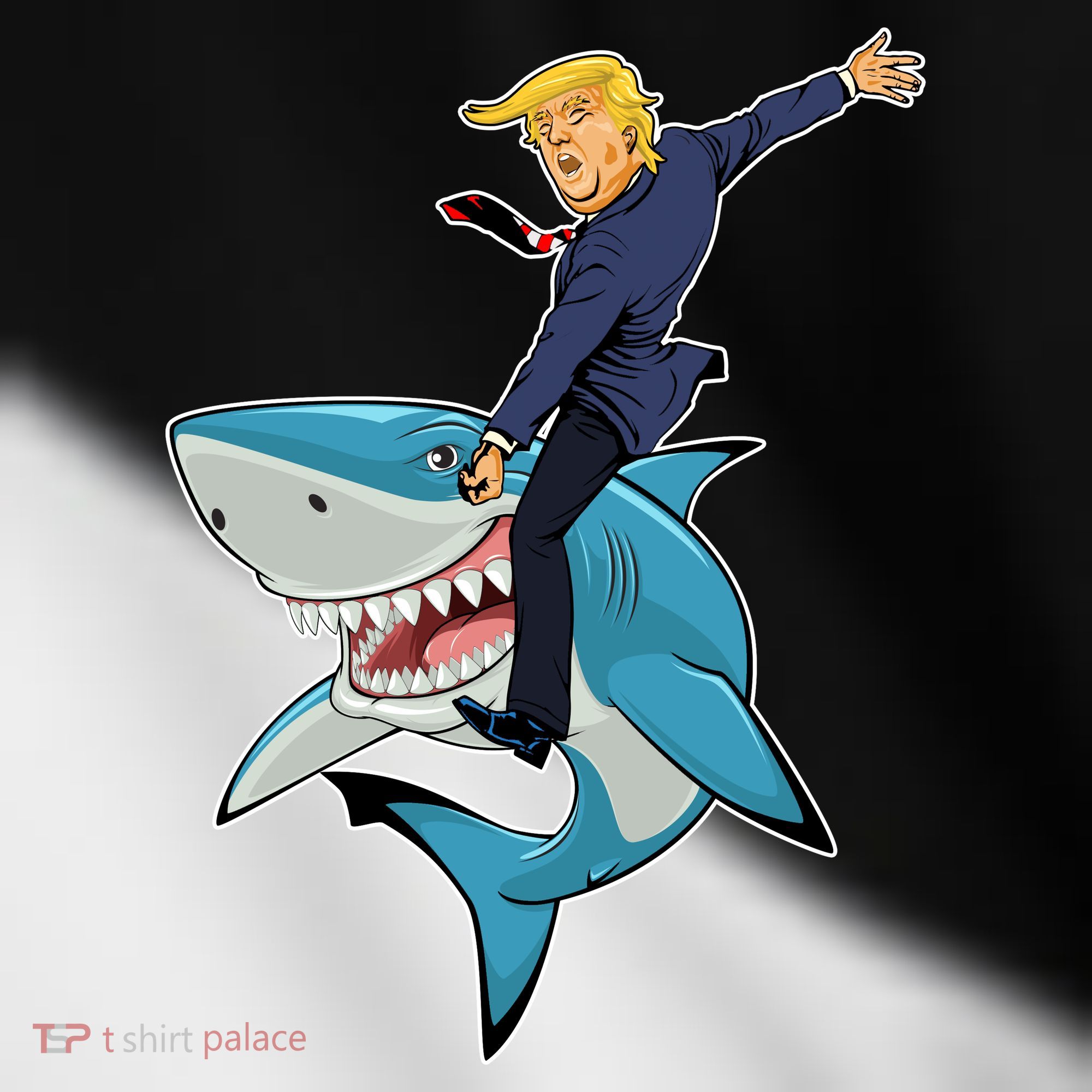 Donald Trump Shark President Toddler Fine Jersey T-Shirt