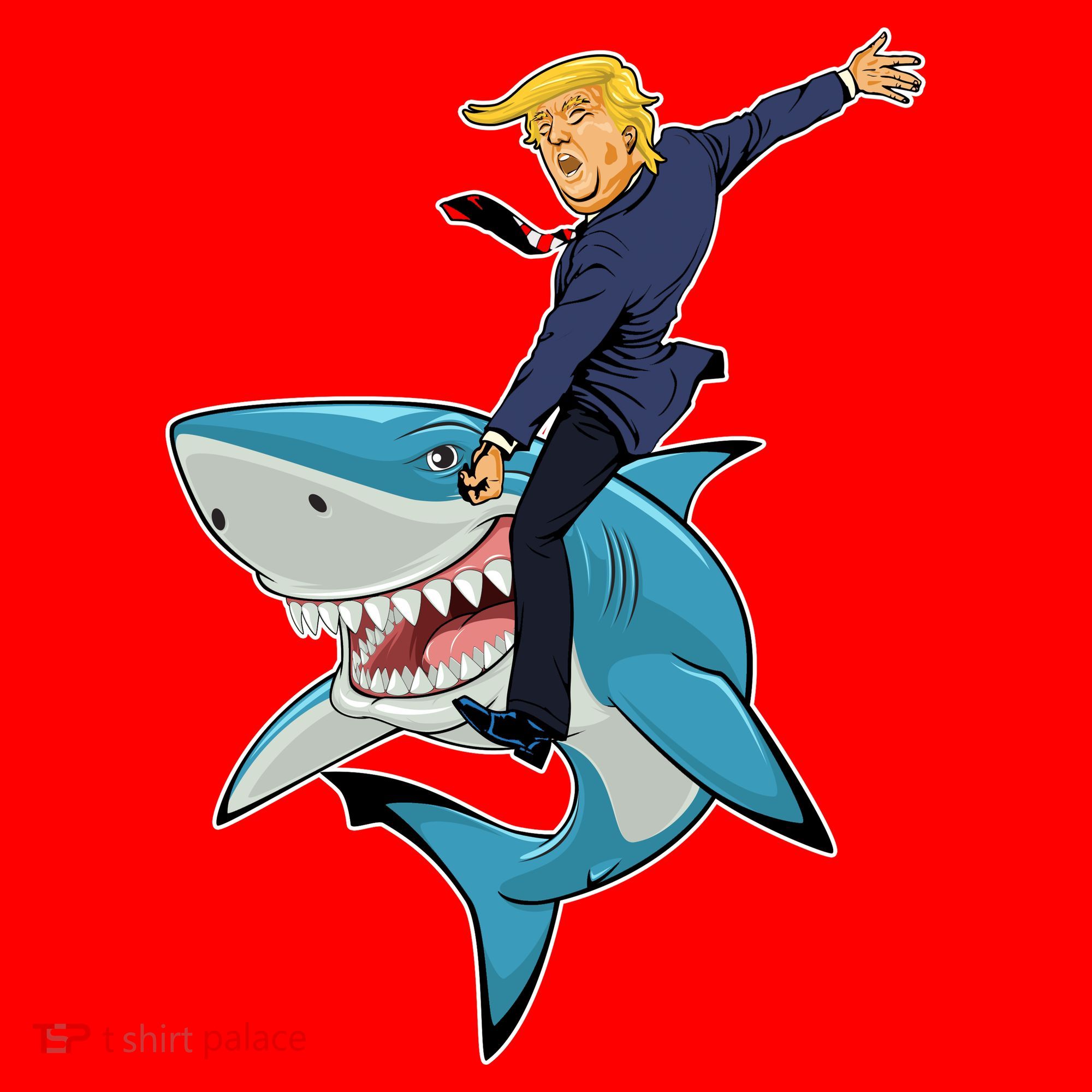 Donald Trump Shark President Santa Hat
