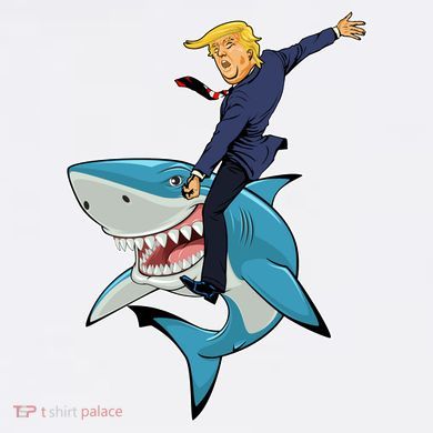 Donald Trump Shark President Comfort Colors Garment-Dyed Hooded Sweatshirt