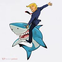 Donald Trump Shark President Comfort Colors Garment-Dyed Hooded Sweatshirt thumb 2