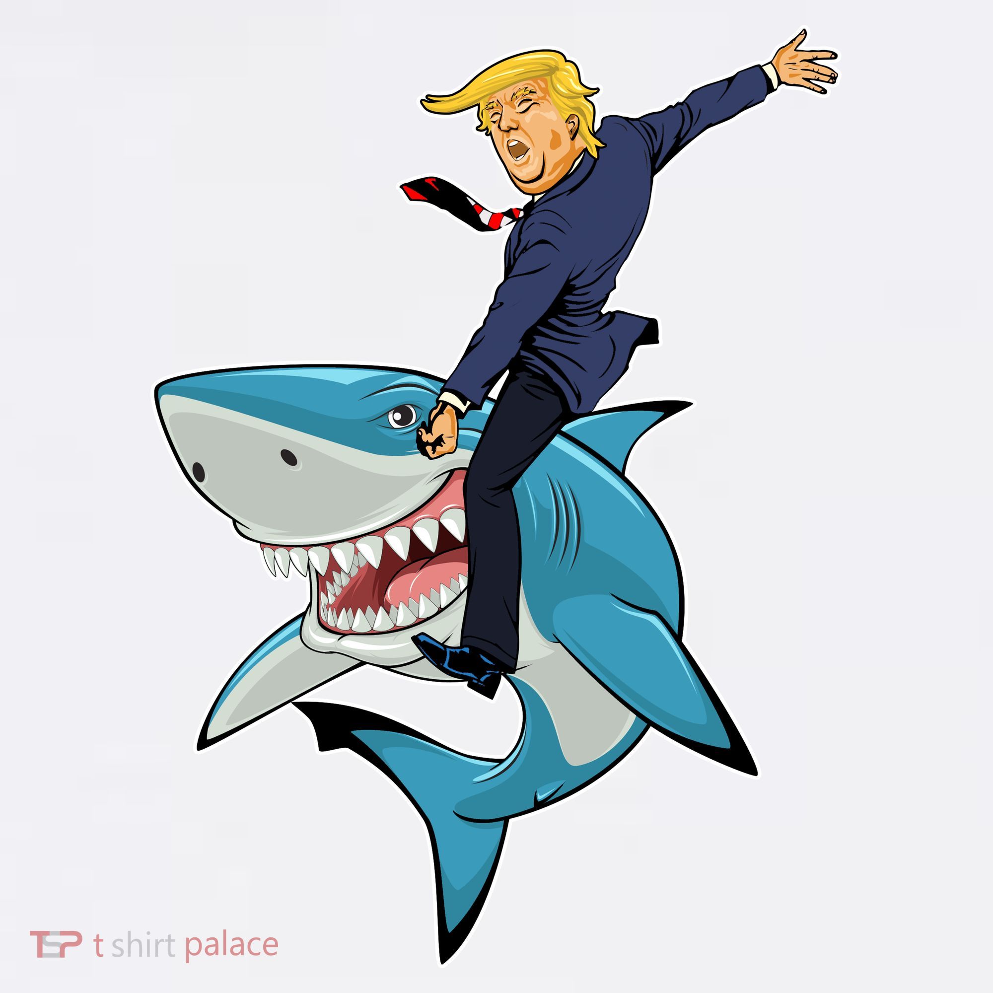 Donald Trump Shark President Comfort Colors Garment-Dyed Hooded Sweatshirt