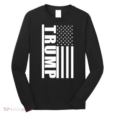 Donald Trump Simple Flag Long Sleeve Shirt